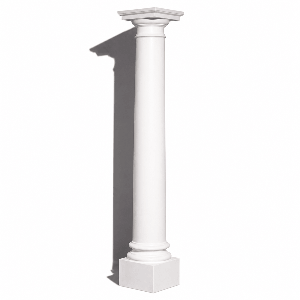 Plain GRP Freestanding Round Column Gloss White 2370mm image